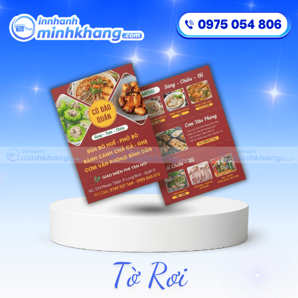 Tờ Rơi Nhà Hàng