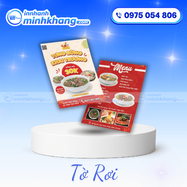 Tờ Rơi Menu