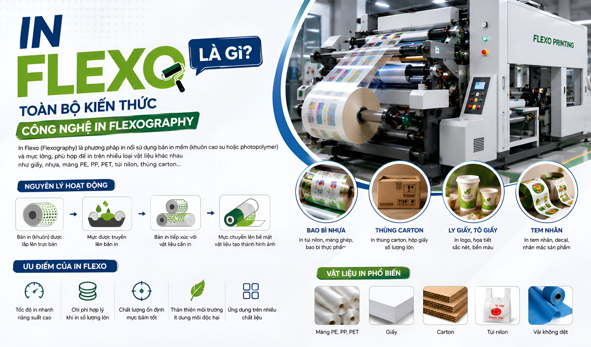 In Flexo Là Gì? Toàn Bộ Kiến Thức Công Nghệ In Flexography