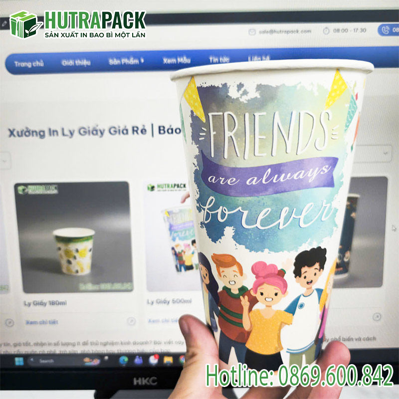 Mẫu ly giấy đựng bắp rang được sử dụng ở rạp chiếu phim hay ở các quán bắp rang bơ