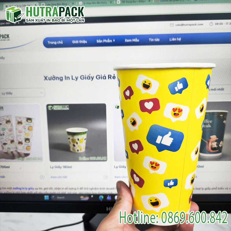 Mẫu ly giấy đựng bắp rang bơ in theo yêu cầu