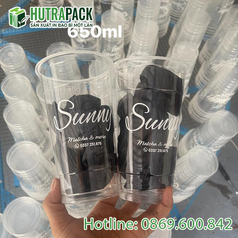 Ly nhựa bán trà sữa size 650ml