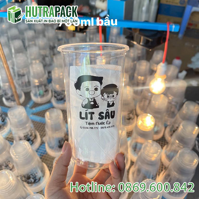 Ly nhựa bán trà sữa loại đáy bầu