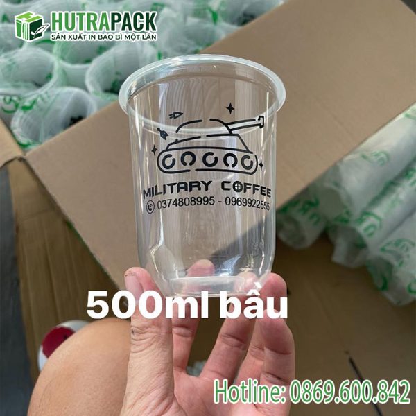 Ly Nhựa Đáy Bầu 500ml