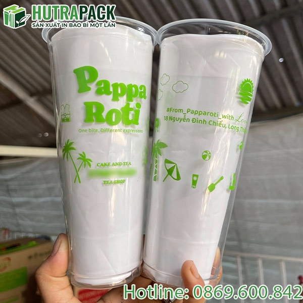 Ly nhựa 2 tầng 1 lít có in logo